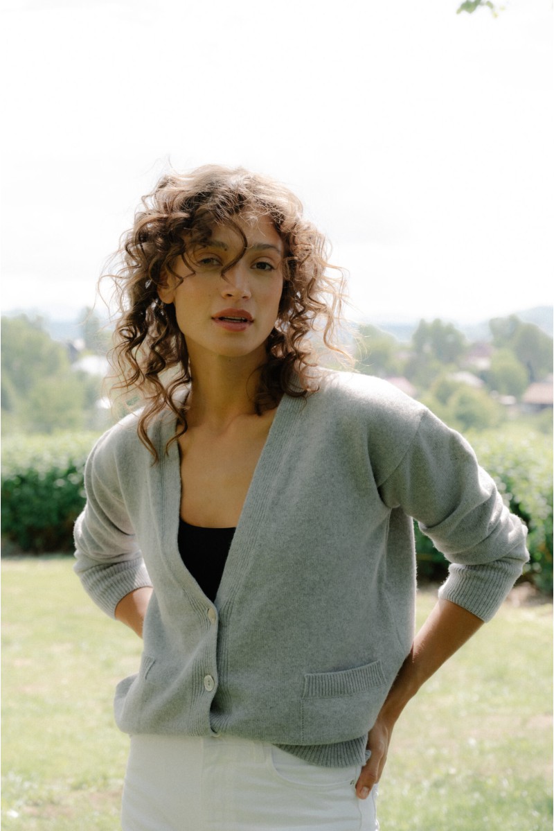 Cardigan Carla - z kaszmiru i wełny merino