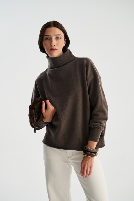 Ampio - sweter z wełny merino damski