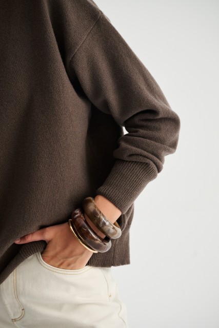 Ampio - sweter z wełny merino damski