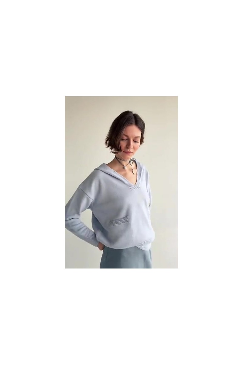 Bianca - Bluza damska z wełny merino z kaszmirem