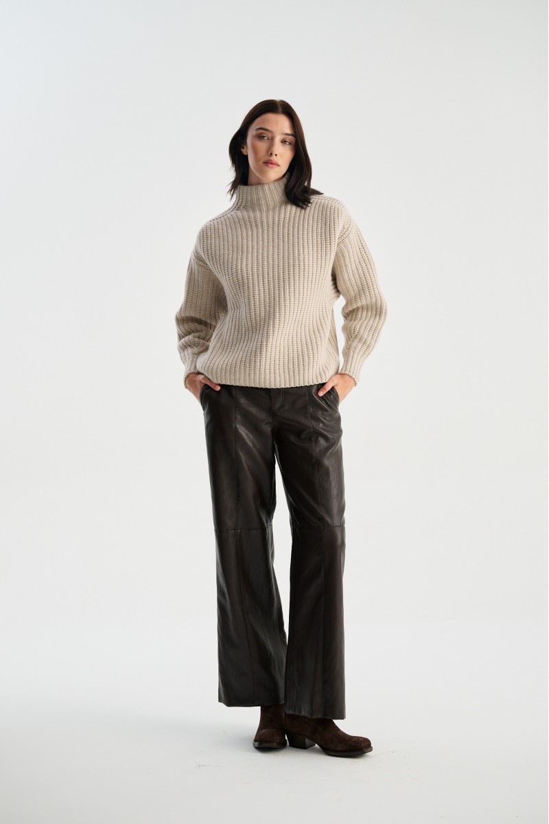 Gruby sweter golf merino z kaszmirem ALICE | Piumo Gruby sweter golf merino z kaszmirem ALICE | Piumo