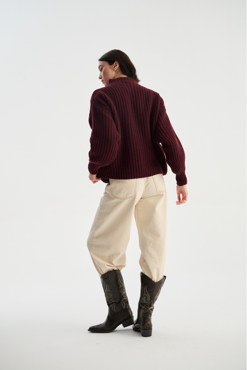 Gruby sweter golf merino z kaszmirem ALICE | Piumo Gruby sweter golf merino z kaszmirem ALICE | Piumo