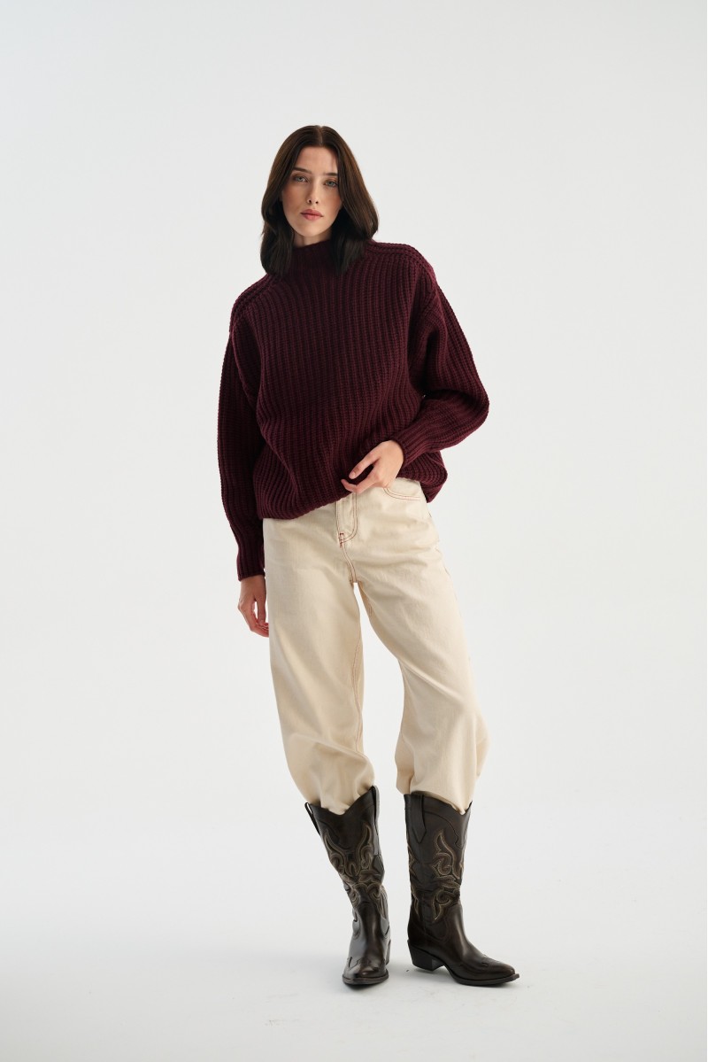 Gruby sweter golf merino z kaszmirem ALICE | Piumo Gruby sweter golf merino z kaszmirem ALICE | Piumo