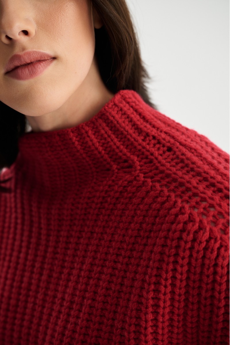 Gruby sweter golf merino z kaszmirem ALICE | Piumo