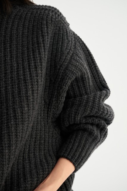 Gruby sweter golf merino z kaszmirem ALICE | Piumo