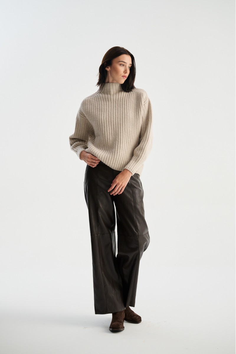 Gruby sweter golf merino z kaszmirem ALICE | Piumo Gruby sweter golf merino z kaszmirem ALICE | Piumo