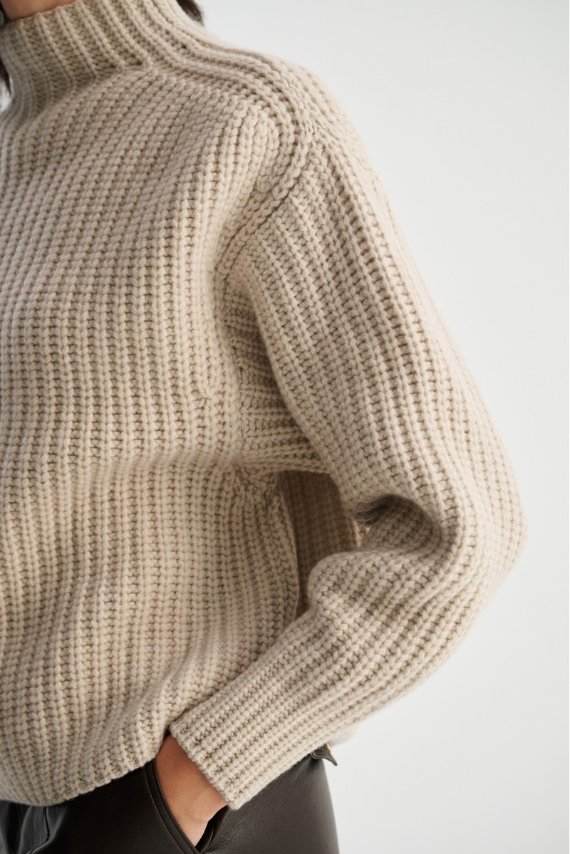 Gruby sweter golf merino z kaszmirem ALICE | Piumo Gruby sweter golf merino z kaszmirem ALICE | Piumo