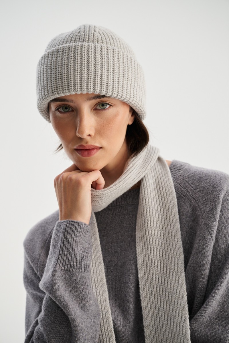 Czapka zimowa merino z kaszmirem PRATO, unisex | Piumo