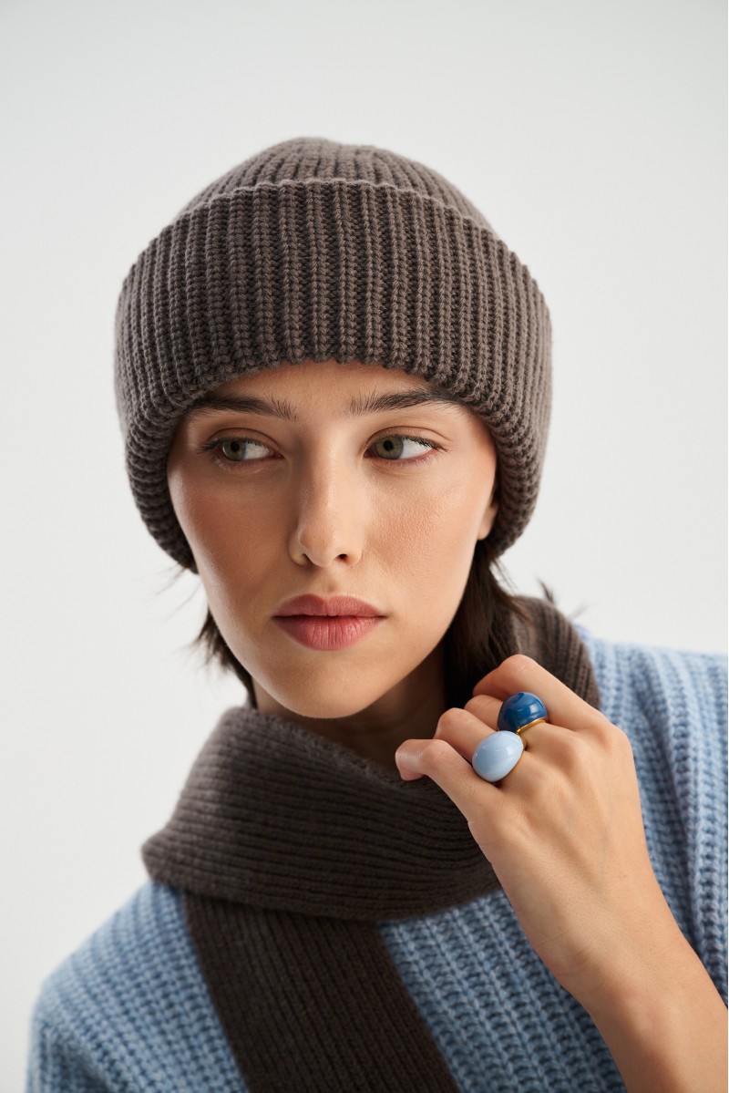 Czapka zimowa merino z kaszmirem PRATO, unisex | Piumo