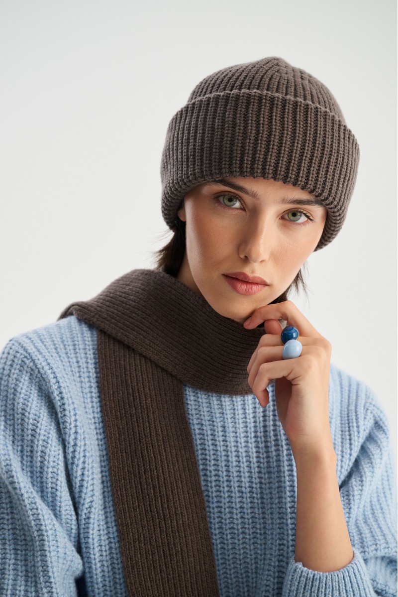 Czapka zimowa merino z kaszmirem PRATO, unisex | Piumo