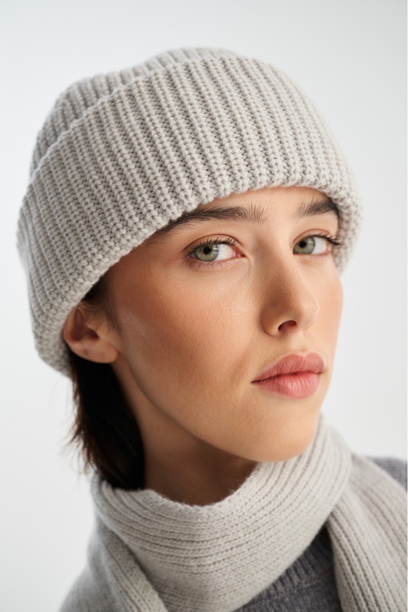 Czapka zimowa merino z kaszmirem PRATO, unisex | Piumo