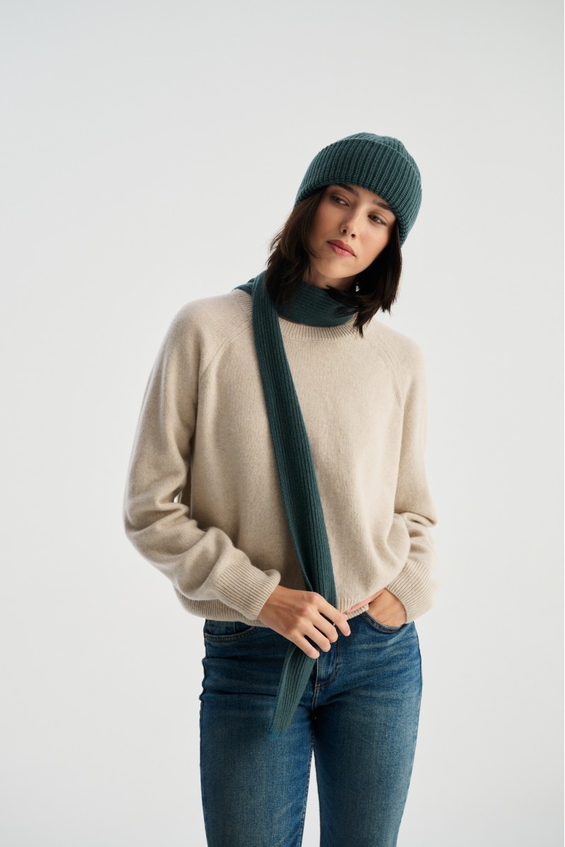 Wąski szalik merino z kaszmirem PRATO, unisex | Piumo
