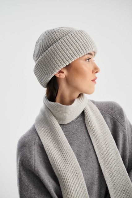 Wąski szalik merino z kaszmirem PRATO, unisex | Piumo