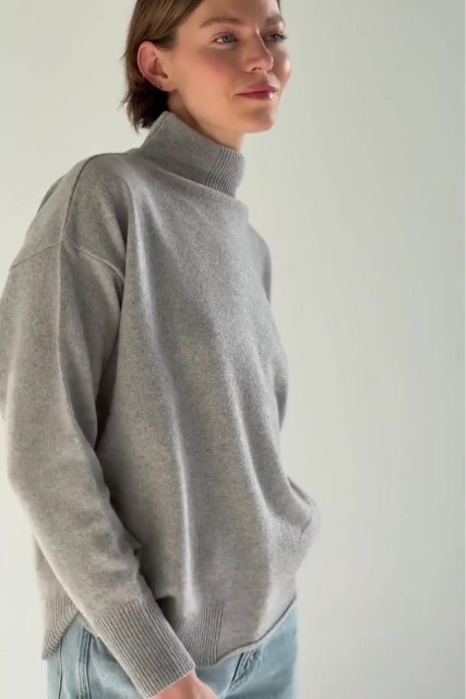 Ampio - sweter z wełny merino damski