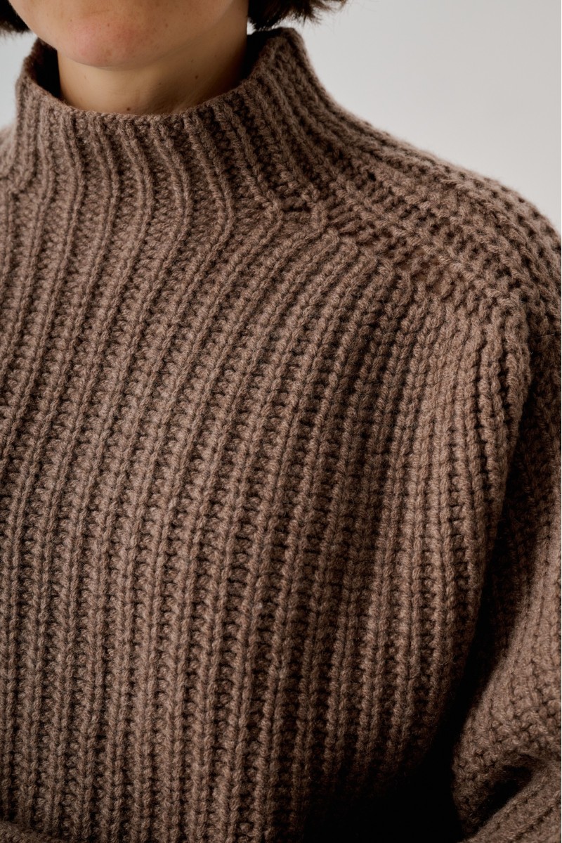 Gruby sweter golf merino z kaszmirem ALICE | Piumo