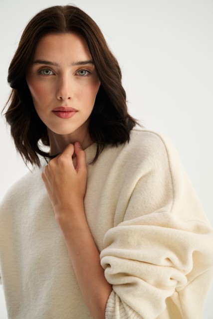 Sweter EVA 100% wełna merino, boiled wool | Piumo