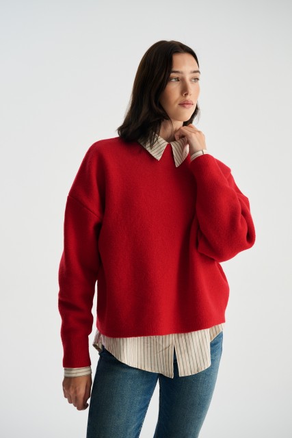 Sweter EVA 100% wełna merino, boiled wool | Piumo