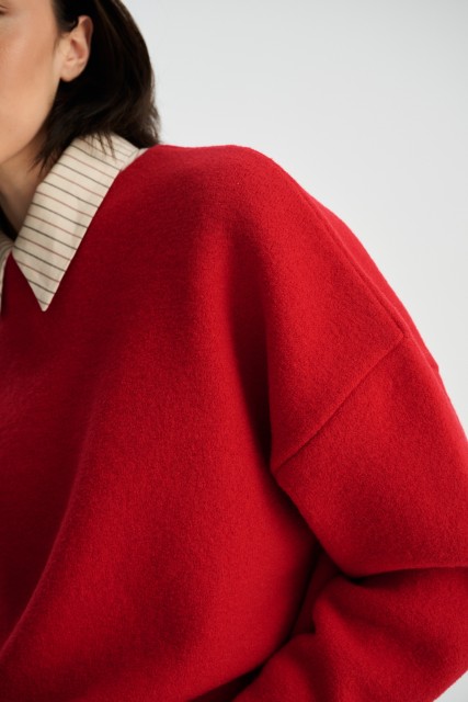 Sweter EVA 100% wełna merino, boiled wool | Piumo