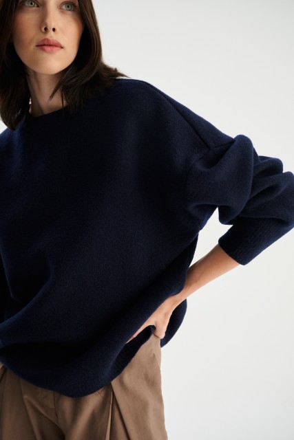 Sweter EVA 100% wełna merino, boiled wool | Piumo
