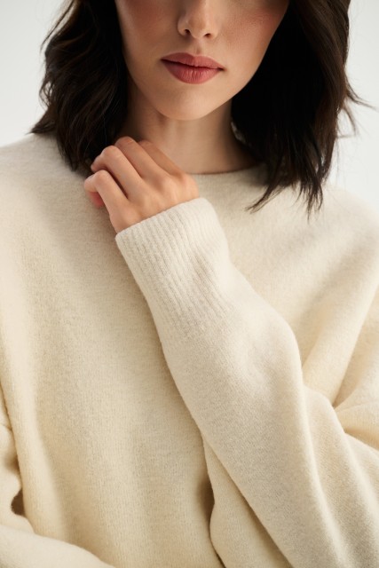 Sweter EVA 100% wełna merino, boiled wool | Piumo