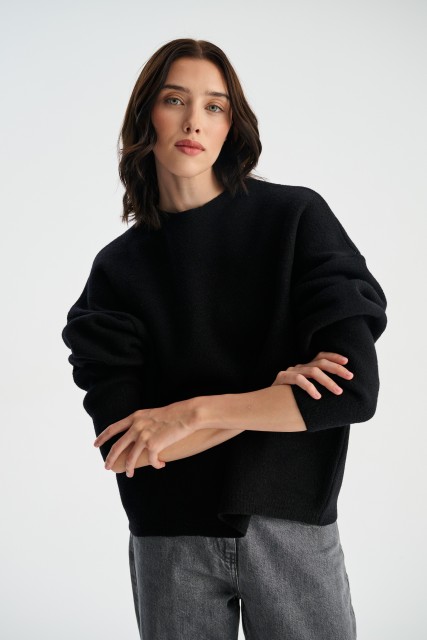 Sweter EVA 100% wełna merino, boiled wool | Piumo